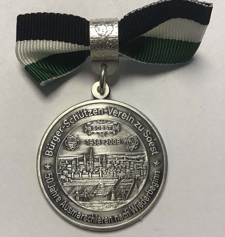 Medaille 50 Jahre ausmarschieren